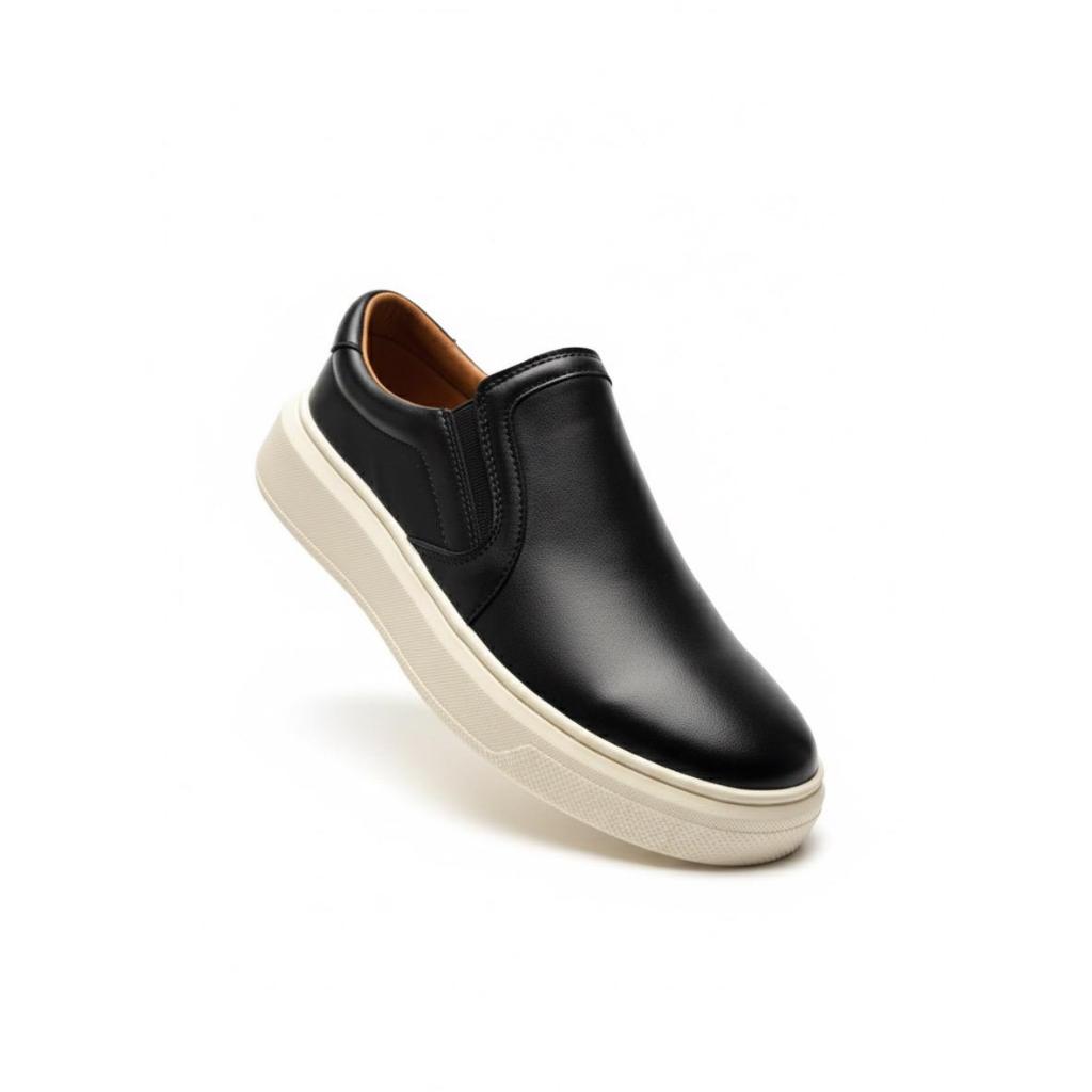 Sapatenis Iate Masculino slip On linha casual linha confoto sola alta