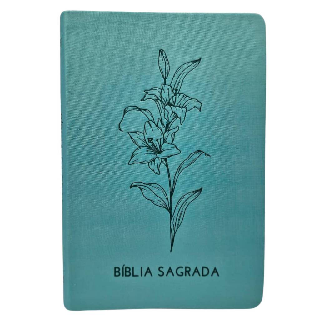 Bíblia Sagrada ACF - Couro Soft Luxo - Lírio Turqueza