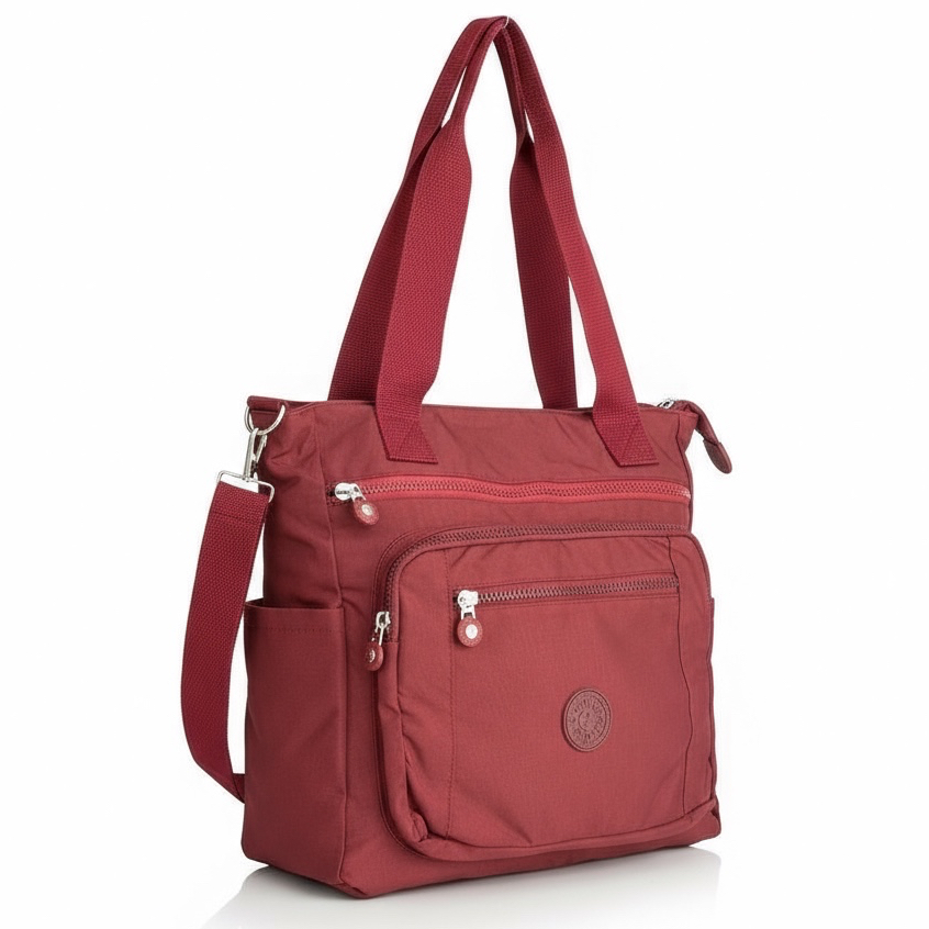 Bolsa Feminina Transversal Grande  Quadrada em Nylon uso Escolar Faculdade Cdg 7010