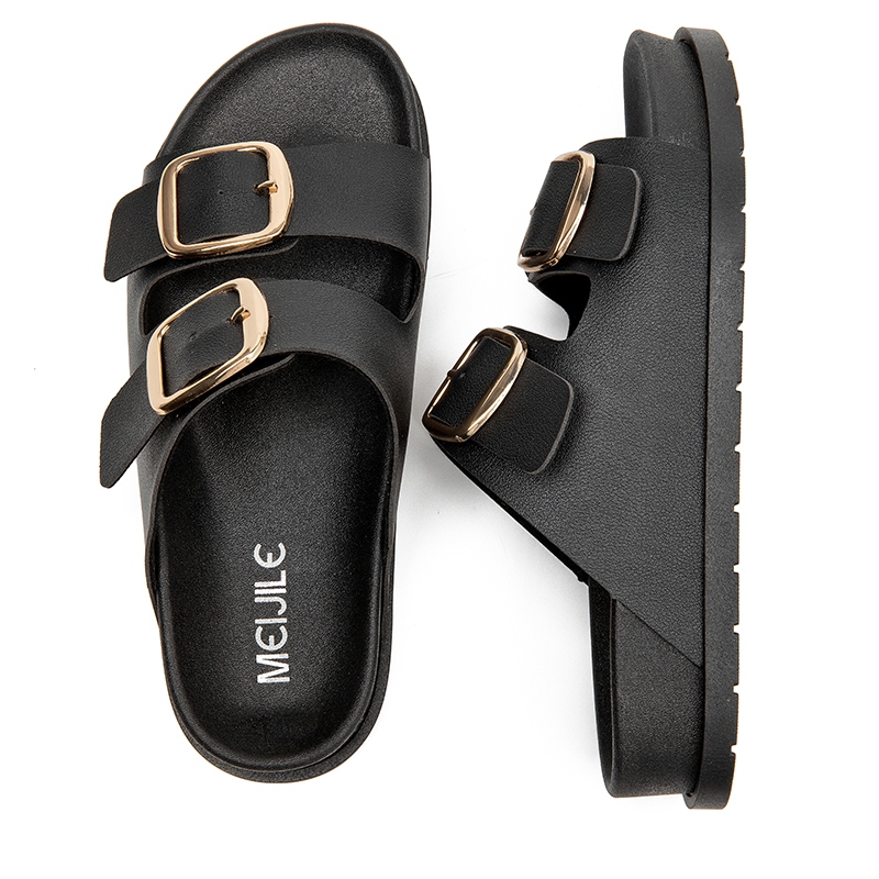Antiderrapante Chinelo Feminino Papete Birken Fivela de sapato ajustável MEIJILE Moda Original