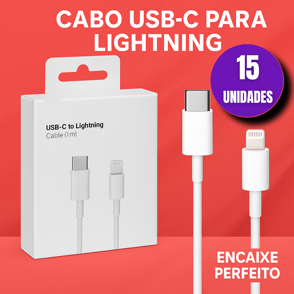 Kit  10 ou 15 Cabos Iphone Turbo Lightining Resistente 1 Metro