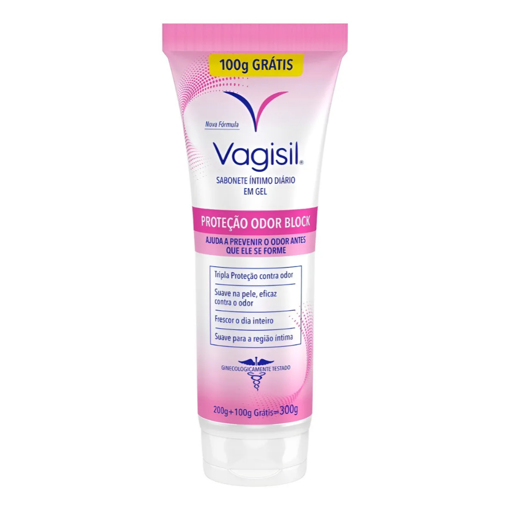 SABONETE ÍNTIMO EM GEL PROTEÇÃO ODOR BLOCK VAGISIL - 300G
