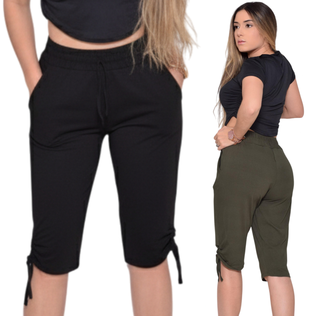 Capri Viscolycra Skinny Bermuda Feminina