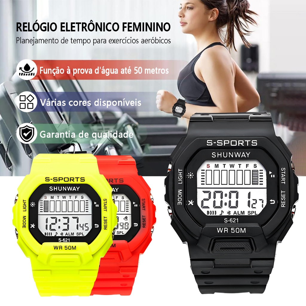 Relogio Masculino Relógio Digital Prova Da Água Esportivo Militar Cronômetro Wsportes Ao Ar Livre