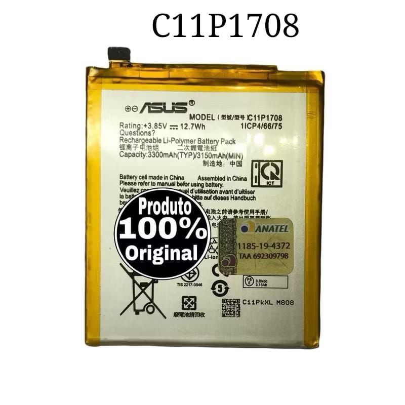 Bat Asus  C11p1708  compatível  Zenfone 5 2018 Ze620kl Original Nova -Envio imediato
