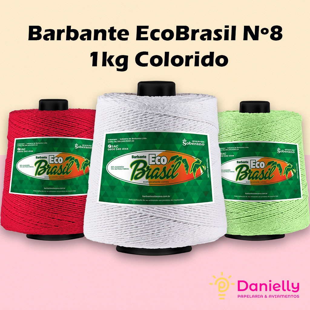 Barbante Soberano EcoBrasil Nº8 1kg – Crochê, Tapete e Artesanato