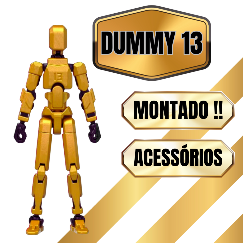 Boneco Articulado Dummy 13 Titan Ação Com Acessórios Montado