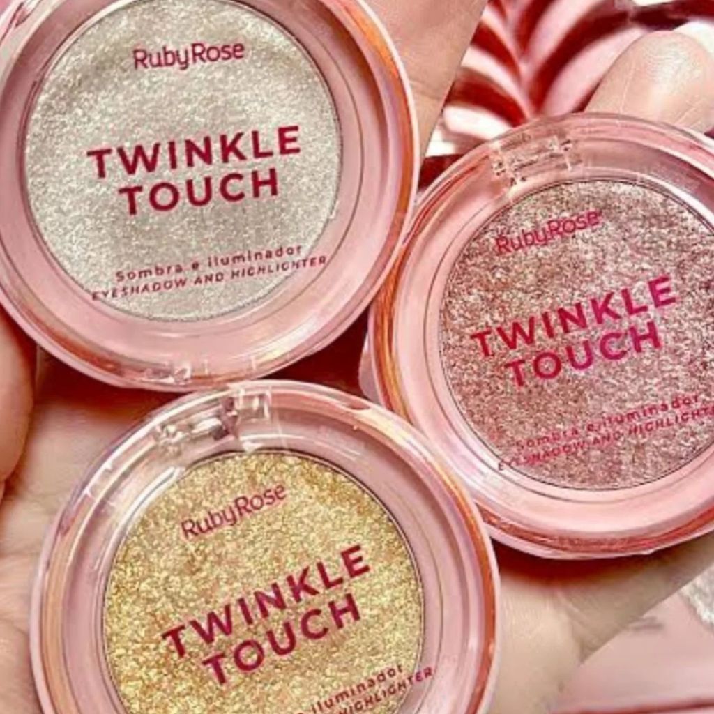 Sombra e Iluminador Ruby Rose Twinkle Touch  Original Maquiagem Brilho Glow