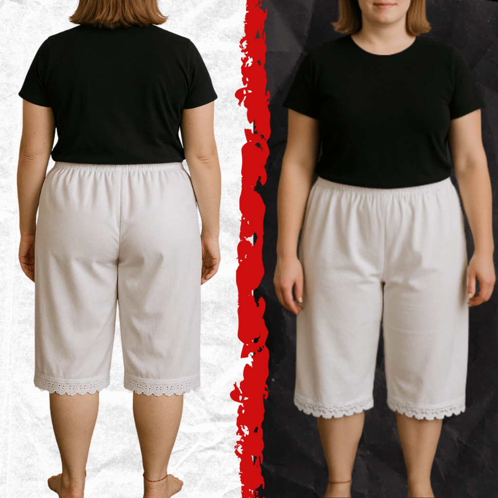 Roupa De Umbanda E Candomblé (calçolin) adulto até o joelho Tecido Oxford Renda Inglesa Entrega FULL