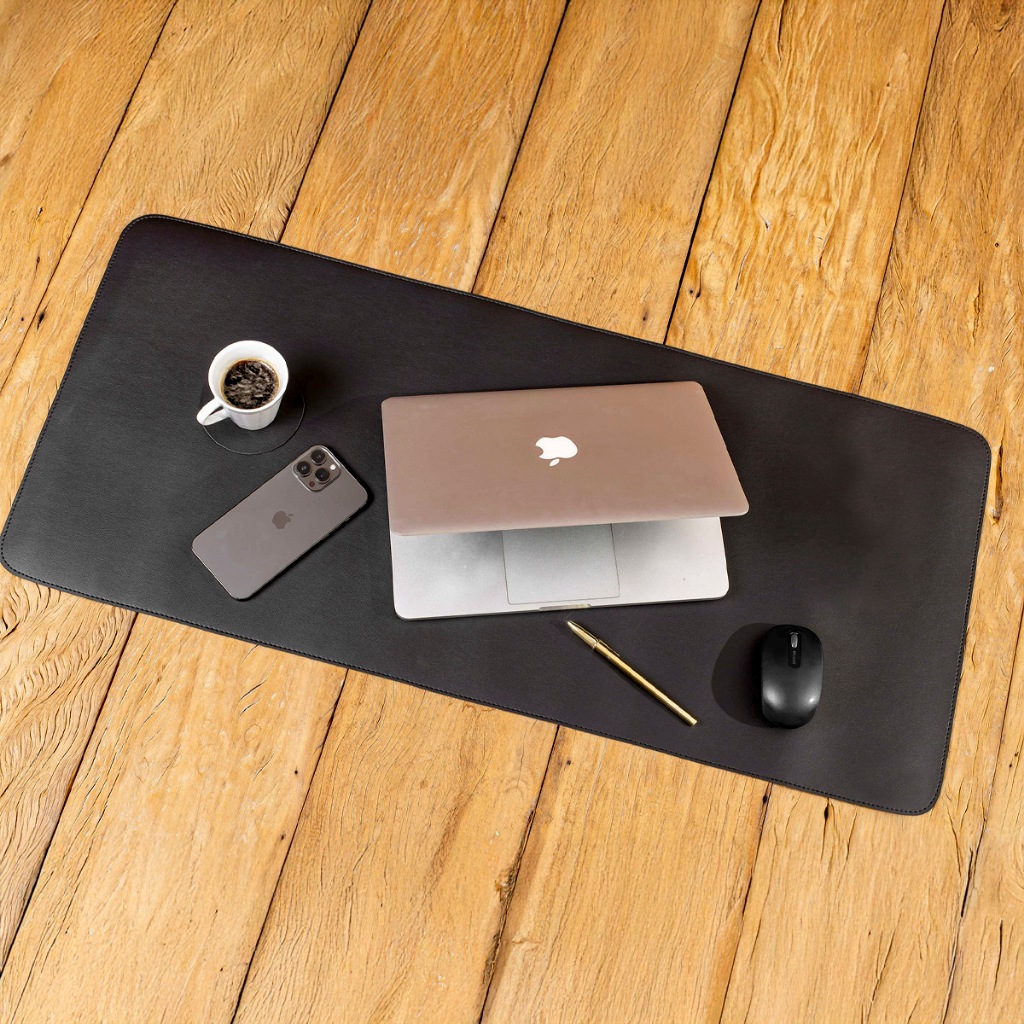Mouse Pad Desk Pad Grande Eddias Escritório Ergonômico Mesa 90x40cm 70x30 Em Couro Ecológico Office
