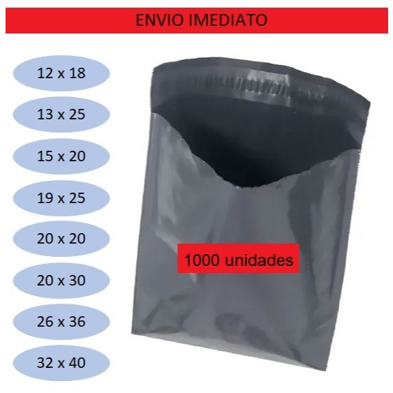 1000 envelopes de segurança eco/flex - saco de envio, saco de correios, saco plastico, e-commerce