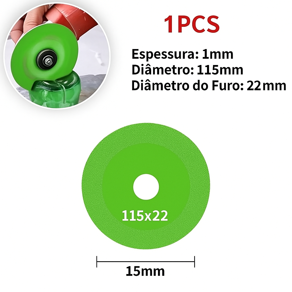 Discos De Corte De Vidro 4 Polegadas 115mm Lâmina De Serra Diamantada Ultrafina Polimento De Mármore Cerâmica 3pcs