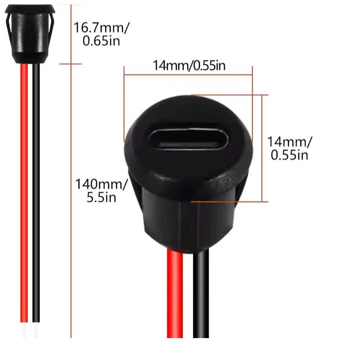Conector Tipo C Fêmea mudar V8 Pra Tipo C 3.1 /5v