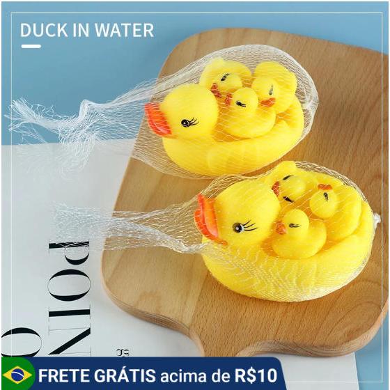 Kit Pato de Borracha com 3 Patinhos Flutuantes – Decoração para Drink, Banho e Festa