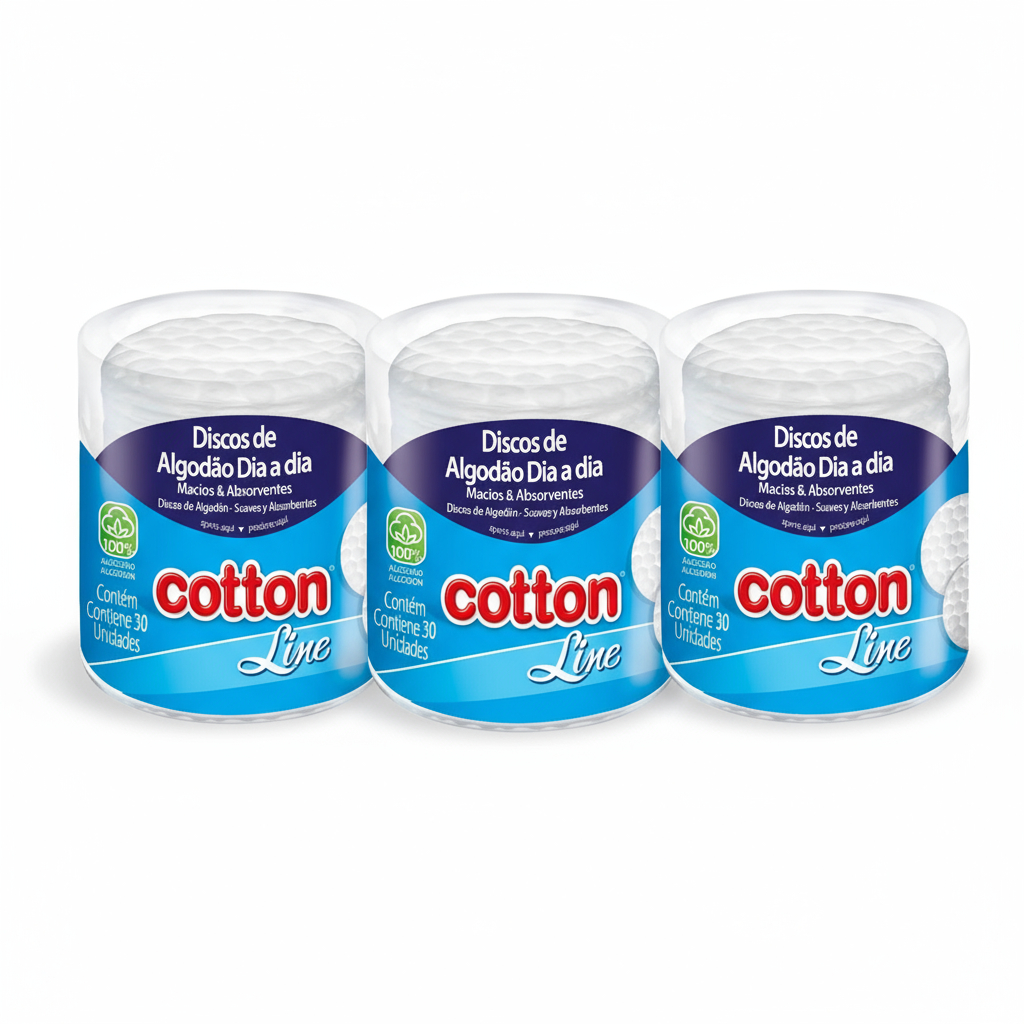 Disco Algodão - Kit Potes  Potes de 30 Unidades Cada