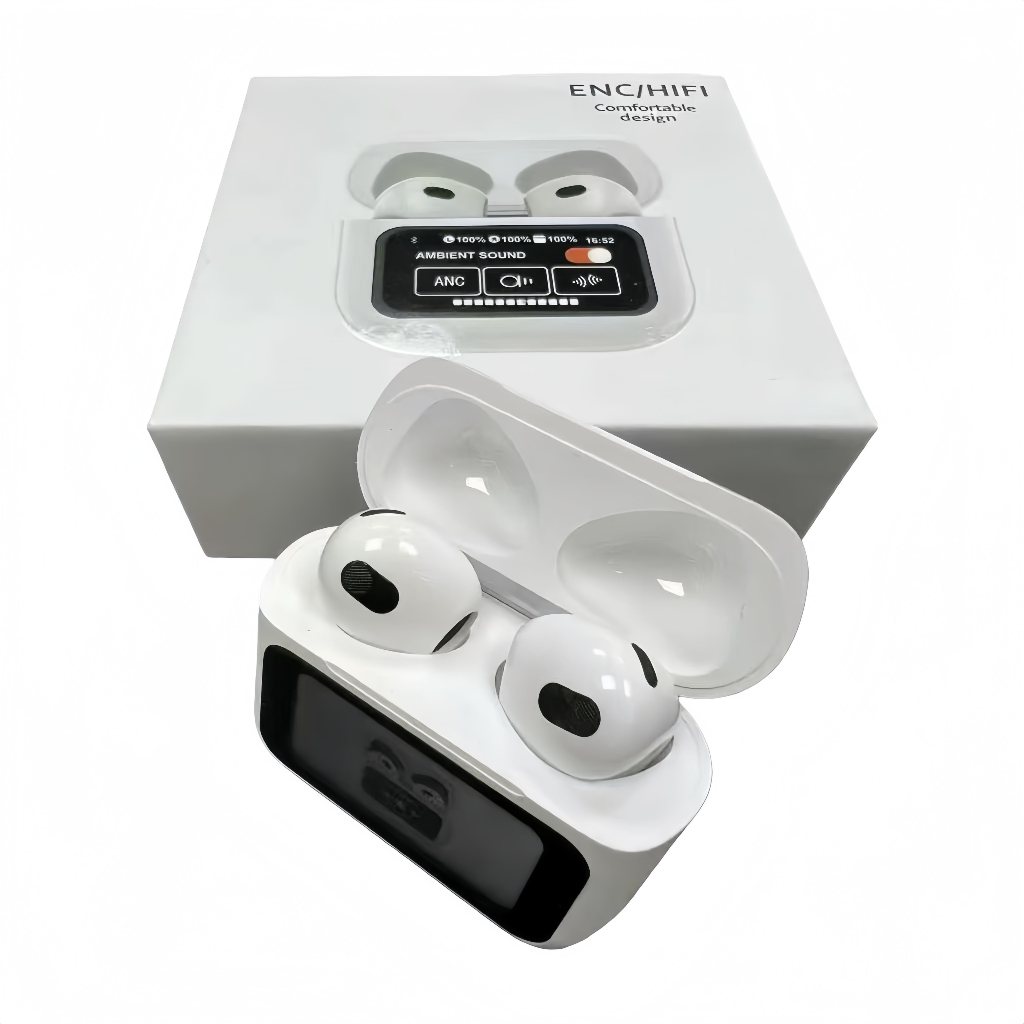 KIT1/2 A9 Pro Touch Screen ANC Fones de ouvido sem fio TWS com cancelamento de ruído Bluetooth 5.3