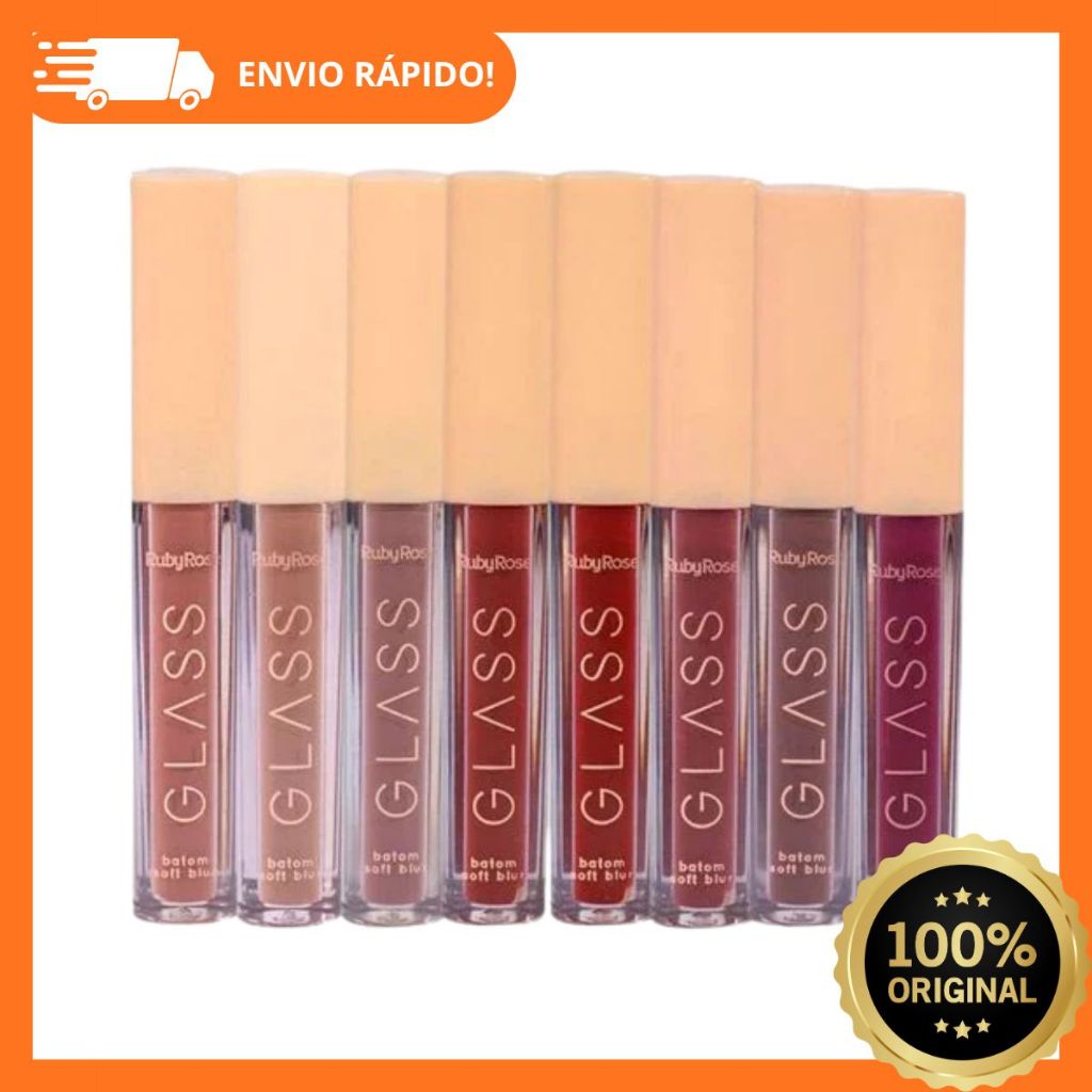 Batom Líquido Glass Ruby Rose Soft Blur