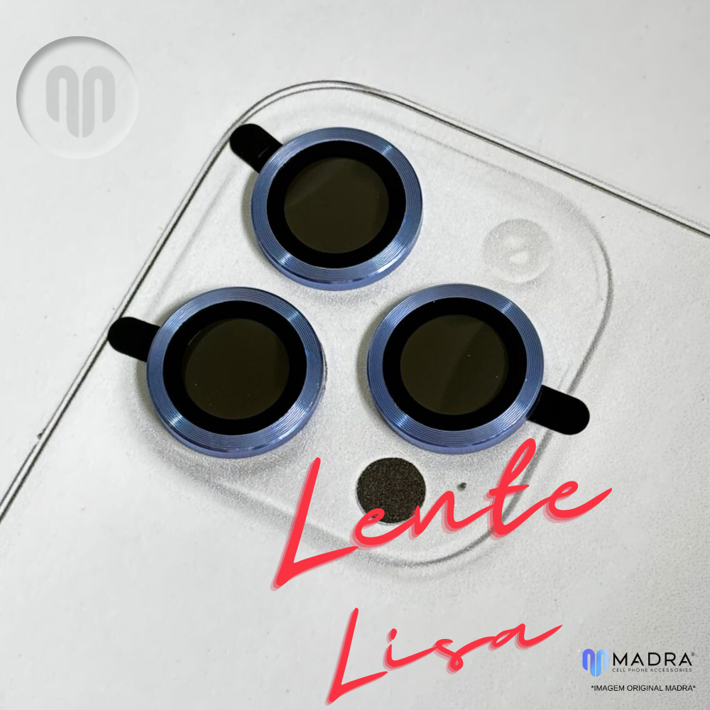 Kit Pelicula Protetora Lente Camera Liso iPhone 11 12 13 14 15 16 Plus / Pro / Promax