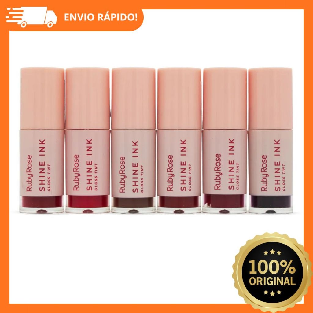 Gloss Tint Labial Shine Ink Linha Rosa Ruby Rose