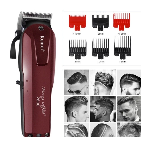 Máquina De Kemei Km-2600 Máquina De Cortar Cabelo Elétrico 9w Potente Recarregável 2200mah