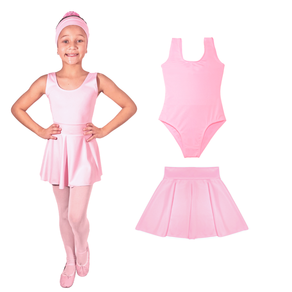 Collant Regatinha + Saia De Cós