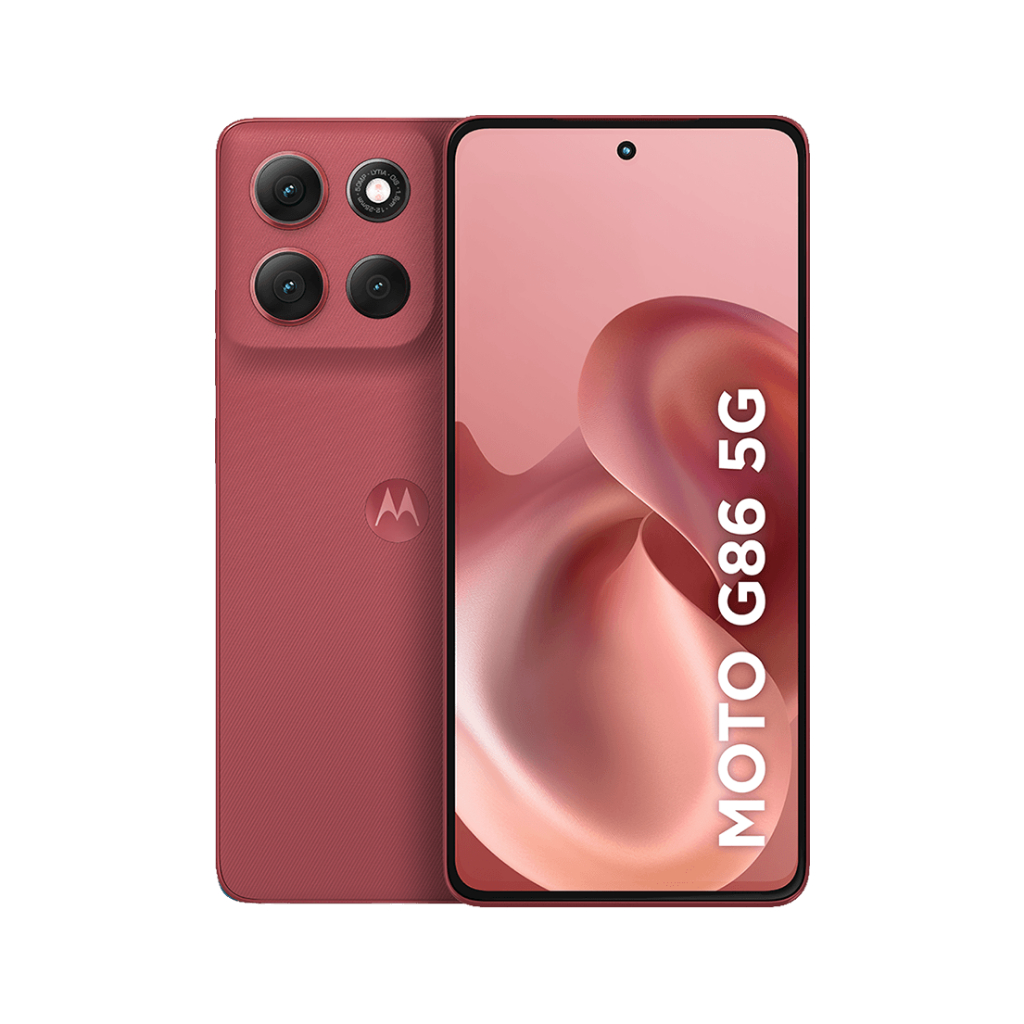 Smartphone Motorola Moto G86 256GB 5G, 24GB RAM Boost*, Câm. 50MP OIS Moto AI, Tela 6.7" - Vermelho