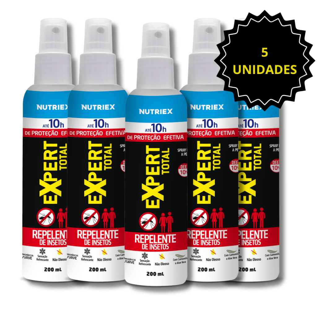 Repelente Expert Total 10h Spray 200ml | Proteção Aedes, Dengue, Zika e Chikungunya