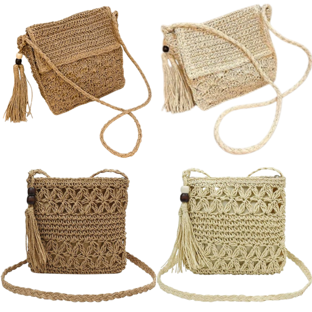 Bolsa de Praia Palha Feminina Média Verão Moda
