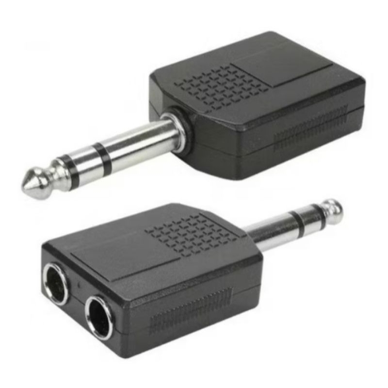Adaptador Plug P10 Estéreo X 2 Jack J10 Estéreo
