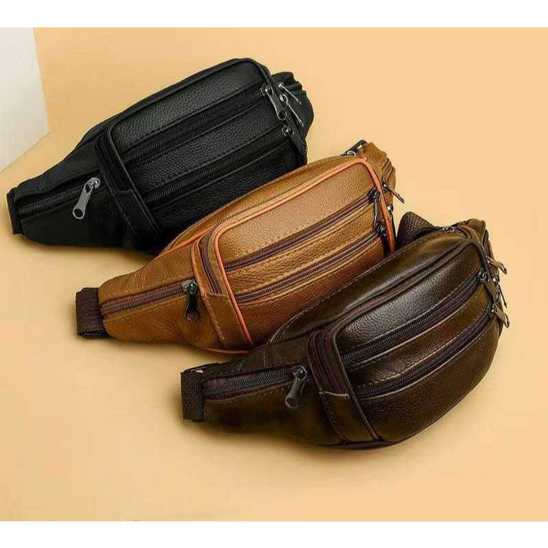 Pochete Bolsa Cintura Motoqueiro Couro sintetico