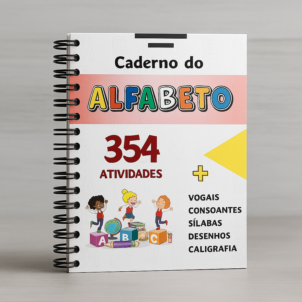 Apostila de Alfabetização A4 354 Atividades Infantil