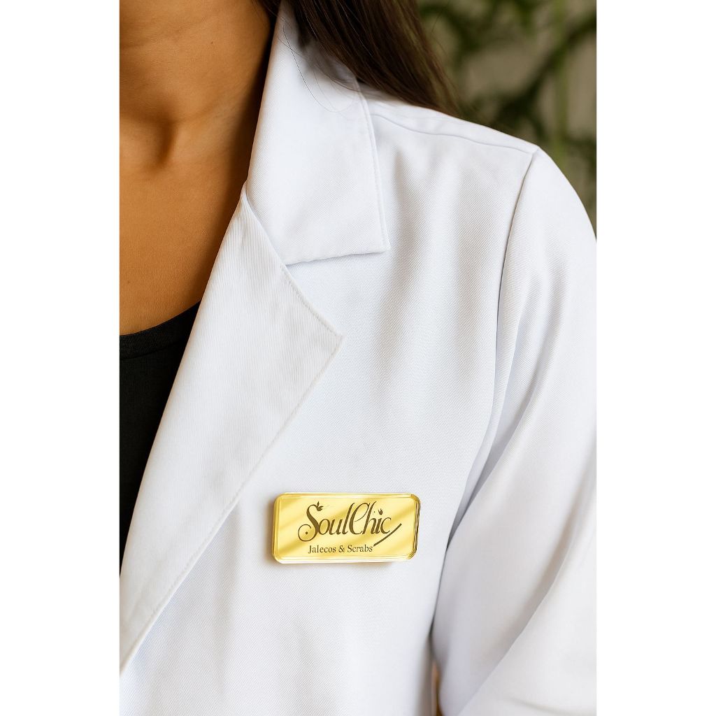 Kit Carimbo Personalizado + Broche Nome e Profissão | Presente Profissional