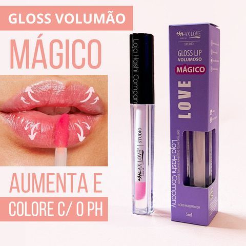 Gloss Lip Volumoso Magico - Reage ao Ph - MaxLove
