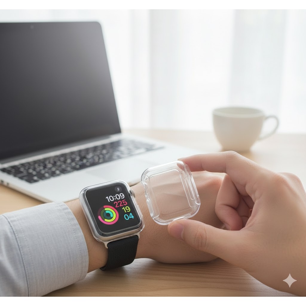 Case Premium Compatível com Relógio Apple Watch 1,2,3,4,5,6,7,8,9 e 10 40mm/44mm Capa Clear 360