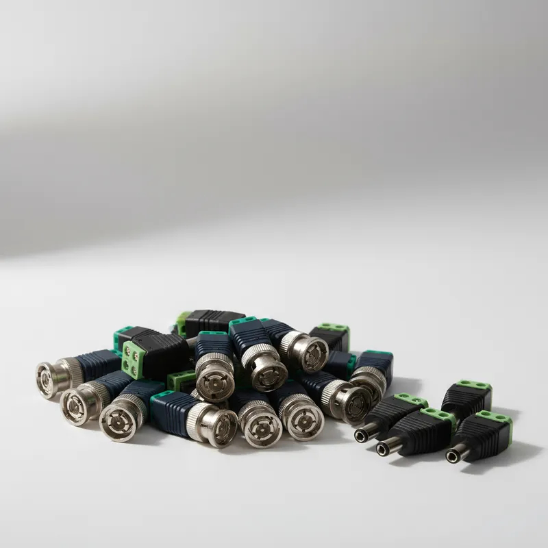 Kit 24 Conectores Instalação Câmeras Segurança Plug Bnc + P4