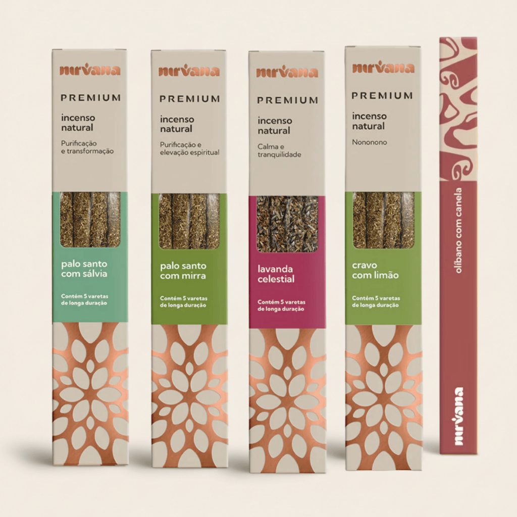 Incenso Nirvana Premium 100% Natural e Artesanal Vários Aromas