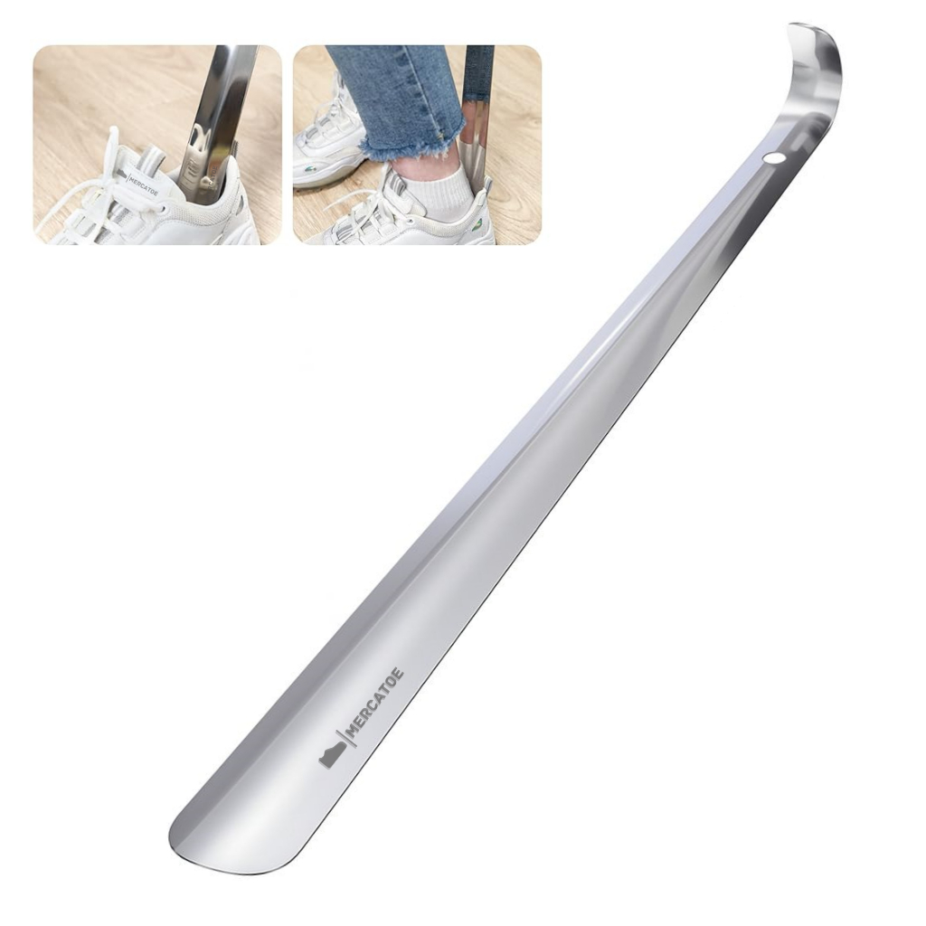 Calçadeira 52cm Aço Inox para Sapatos | Sandálias | Tênis - Idosos Obesos Grávidas MERCATOE SIMPLE