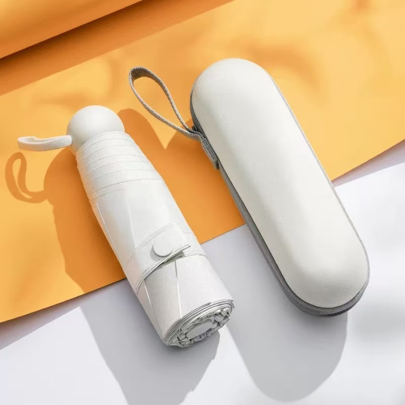Mini Sombrinha Guarda-chuva Mini Cápsula/bala Portátil Ultraleve Proteção UV Blackout Dobrável