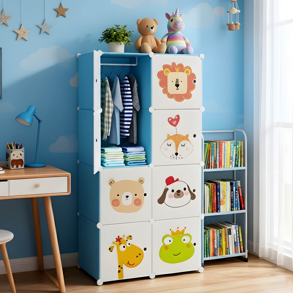 Armário Organizador Infantil Modular Desenho Animado