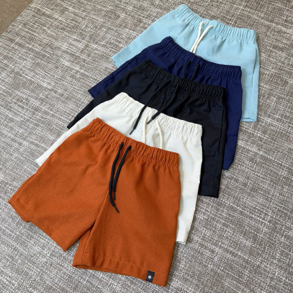 Kit 2 Bermuda Linho Infantil Short Juvenil Menino Casual Masculino Mauricinho Praia Premium