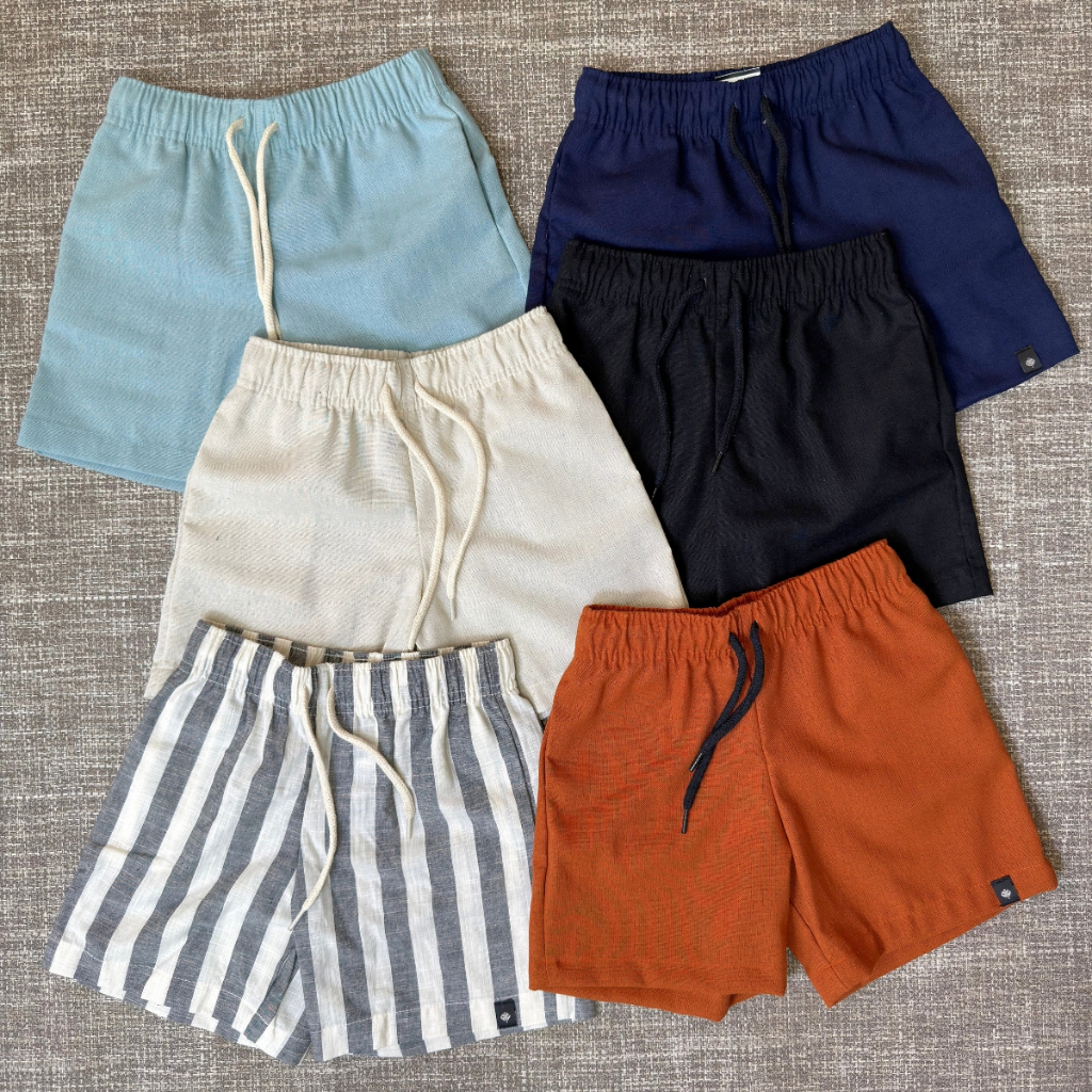 Kit 2 Short Bermuda Infantil Linho Short Juvenil Menino Casual Masculino Mauricinho Praia Premium