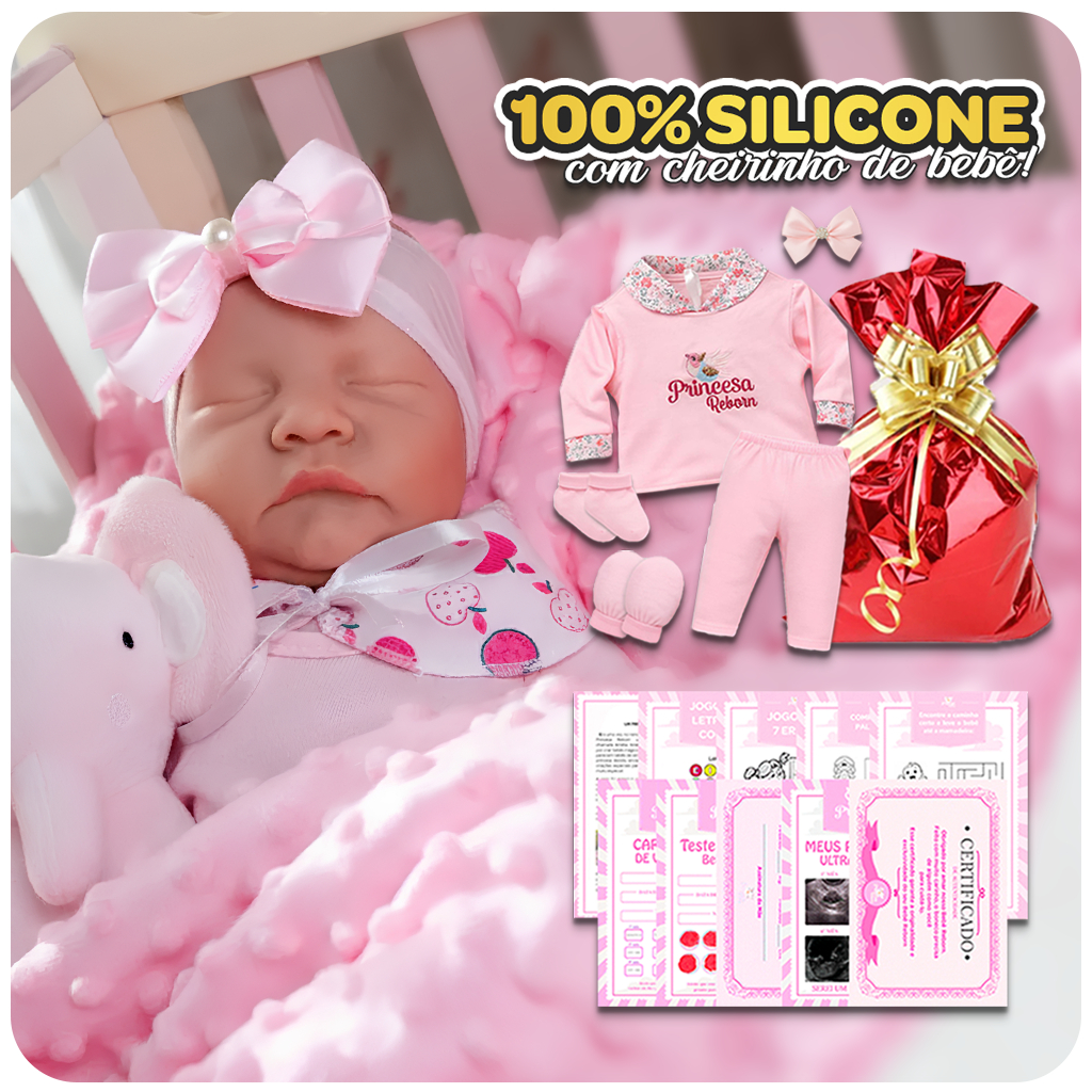 Boneca Bebê Reborn Realista 100% Silicone Envio Imediato