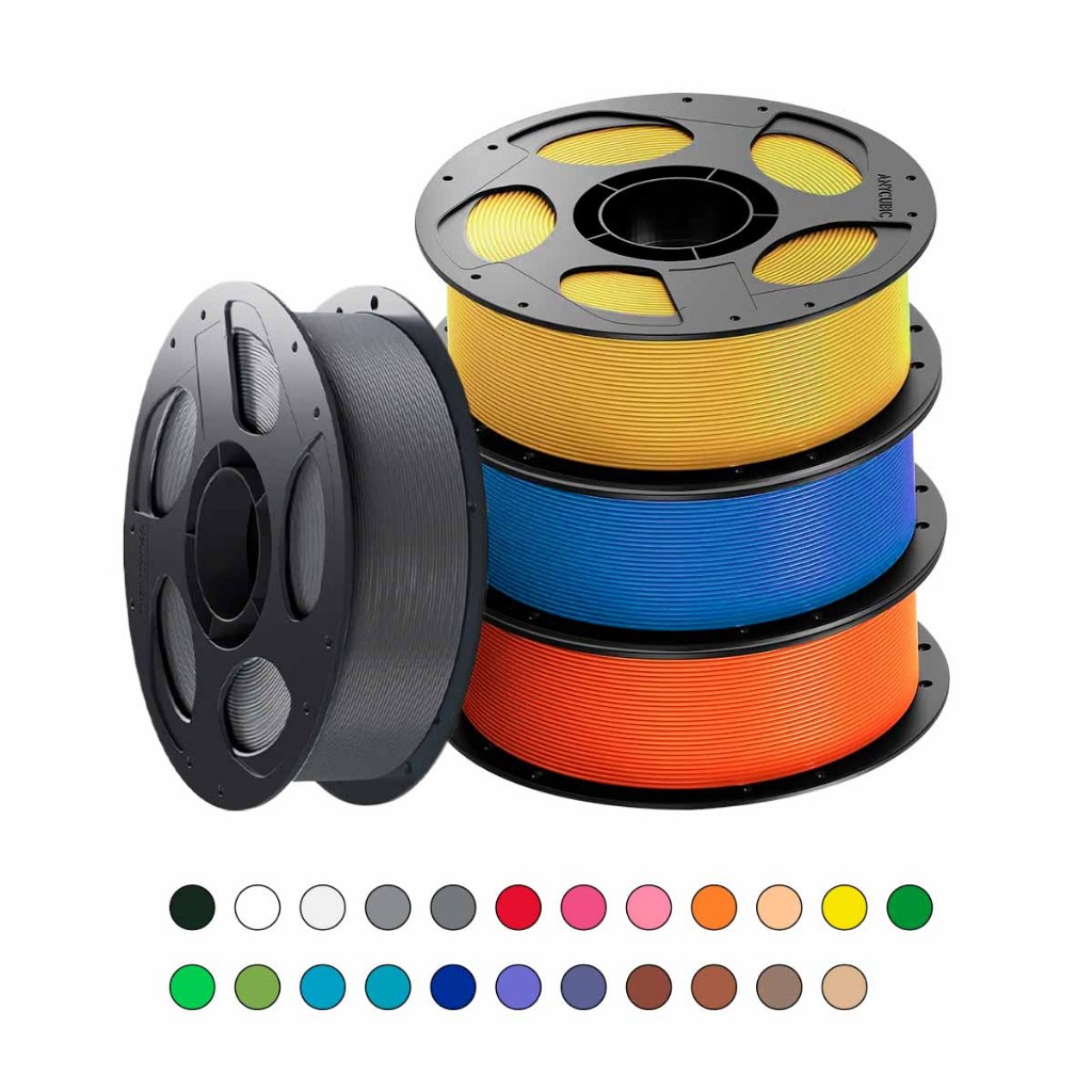 Filamento Anycubic PLA Básico para Impressora 3D Alta Performance Cores vibrantes