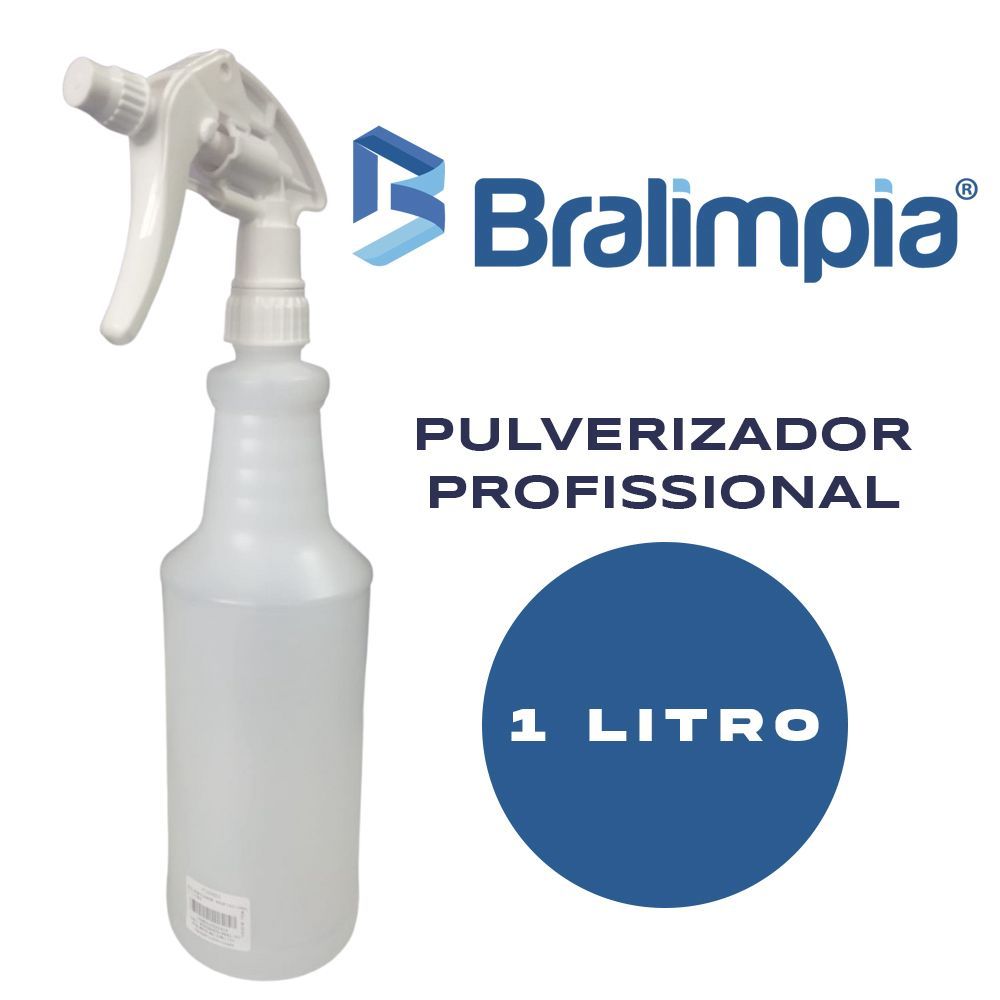 Frasco Pulverizador Borrifado 1 Litro Profissional Resistente - Bralimpia
