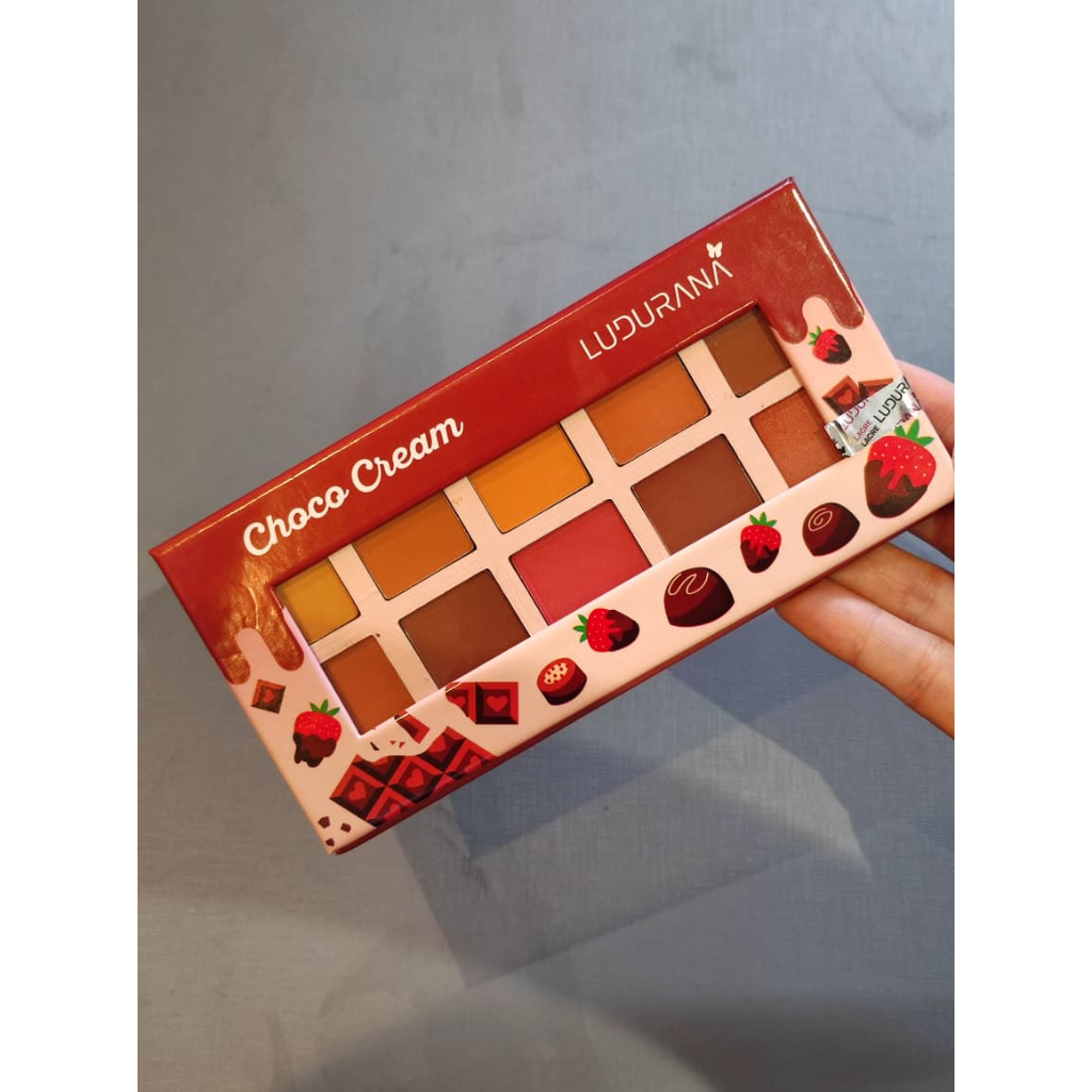Paleta de Sombra 10 cores Choco Cream Ludurana B0363
