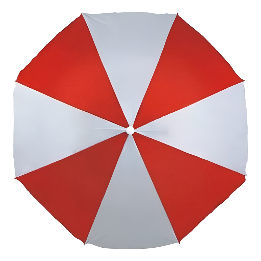 Guarda-sol 1,80m Vermelho Mor Resistente Impermeável Praia Piscina