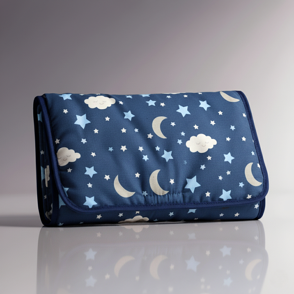 Trocador de Fraldas Portátil Bebê Bebe Impermeável Dobrável 100% Algodão Acolchoado Bolsa com Bolso
