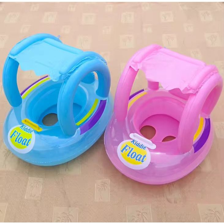 Boia bote coberto infantil inflável piscina boia com proteção para bebê