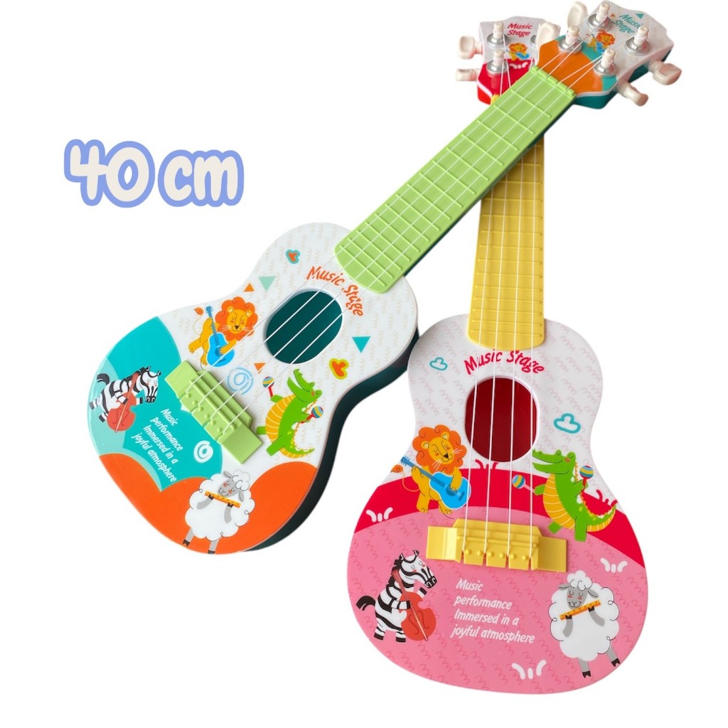 Brinquedo Musical Guitarra Violâo Infantil +2 Anos 4 Corda Educativo Para Criança