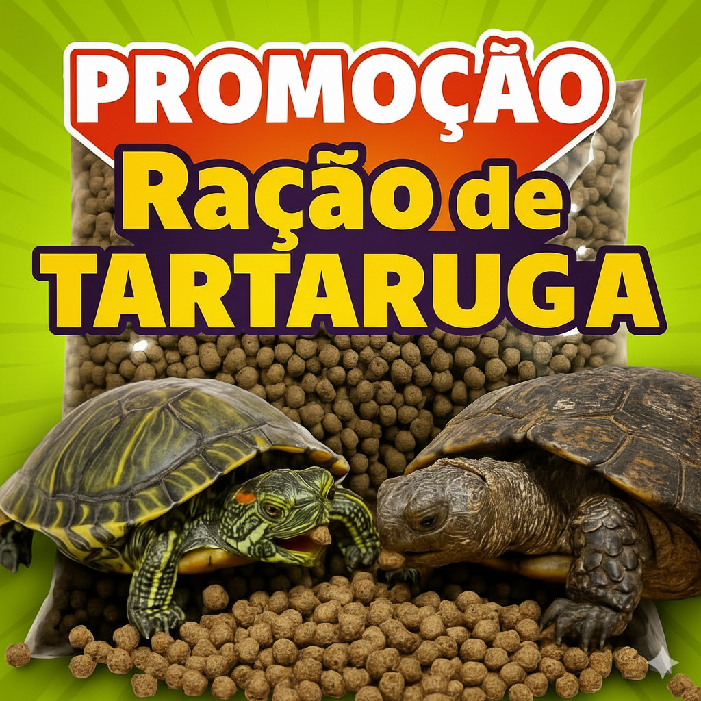 Ração Nutritiva Premium para Tartarugas, Jabutis e Répteis